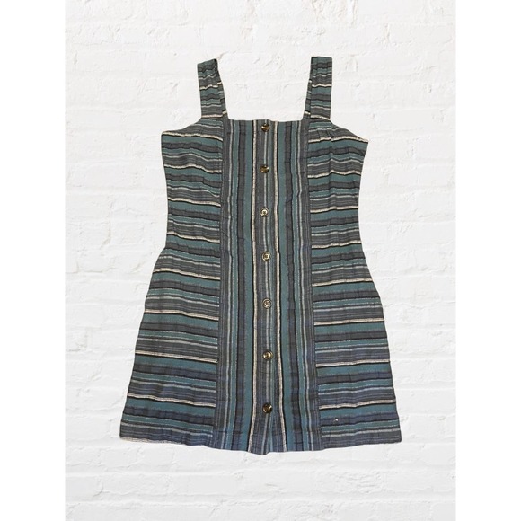 Roxy Women's Large Dress Button Up Mini Summer Casual - Picture 1 of 5